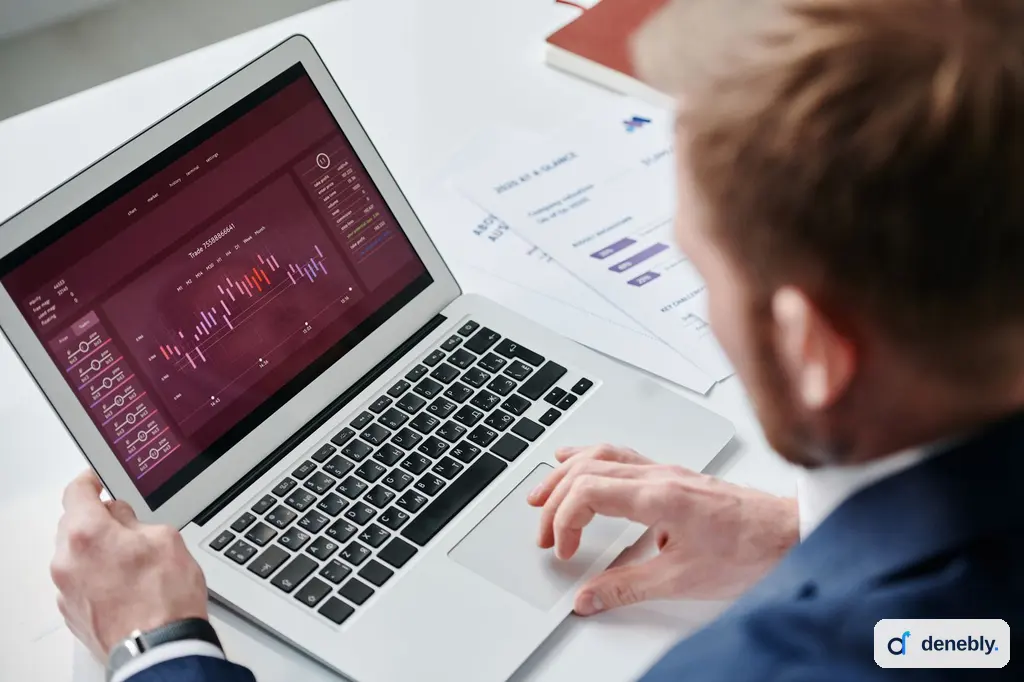 Guide to AI automation cost for a small business, with a laptop showing cost charts