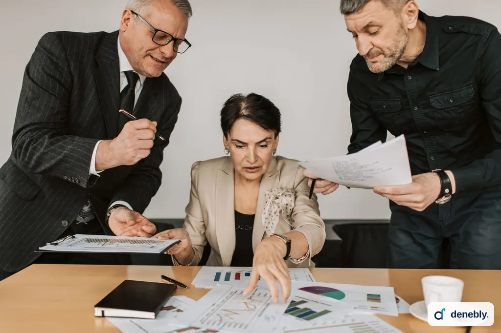 Business team reviewing the figures behind their AI automation cost